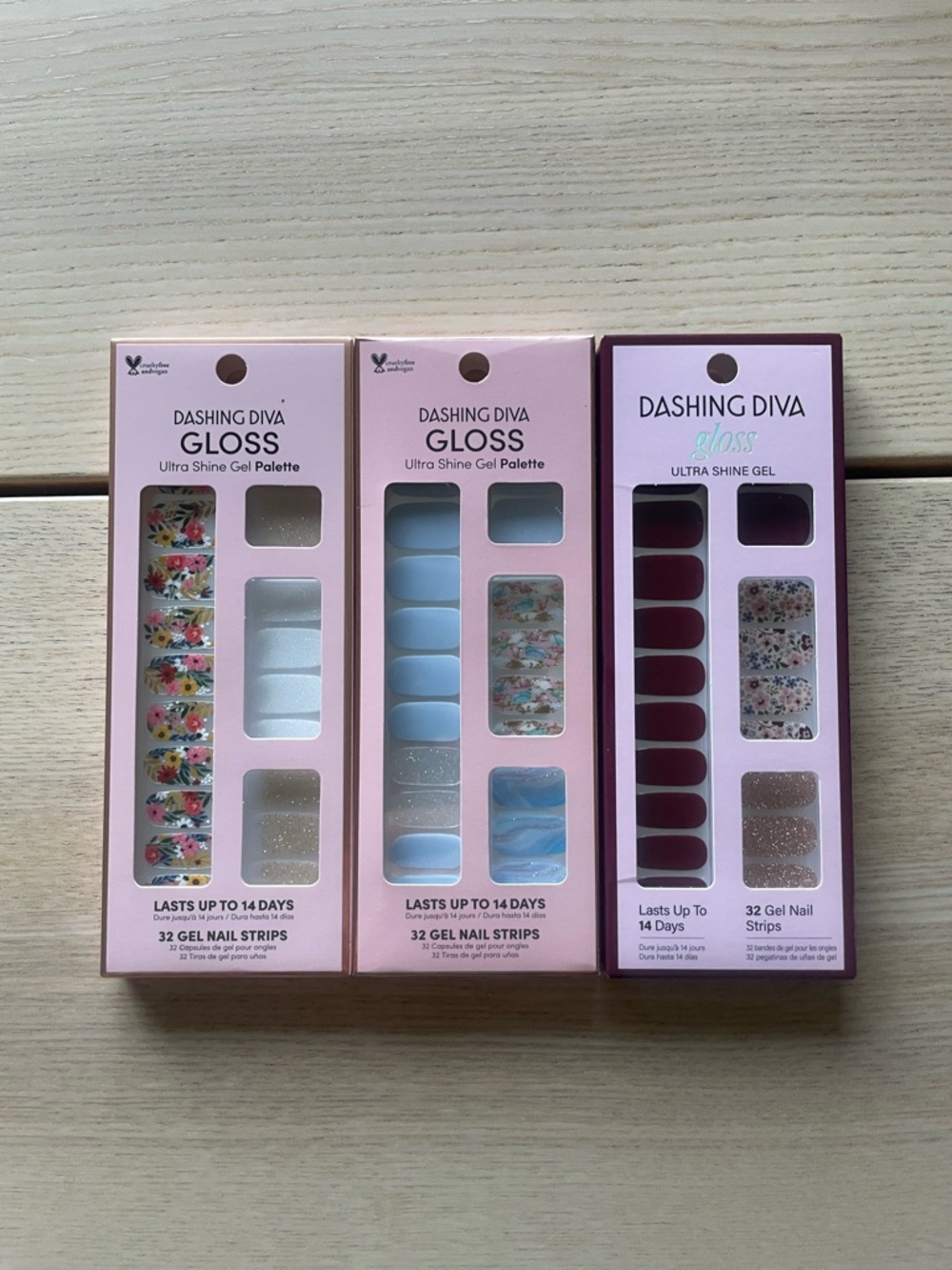 Dashing Diva Gloss Gel Nail Strips - Floral & Pastel Sets - 3 sets included